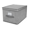 Simplify Storage Tote, 11-4/5 in L x 15-7/10 in W x 11-4/5 in H, Heather Grey, Plastic 25421-HEATHER - alternate 1